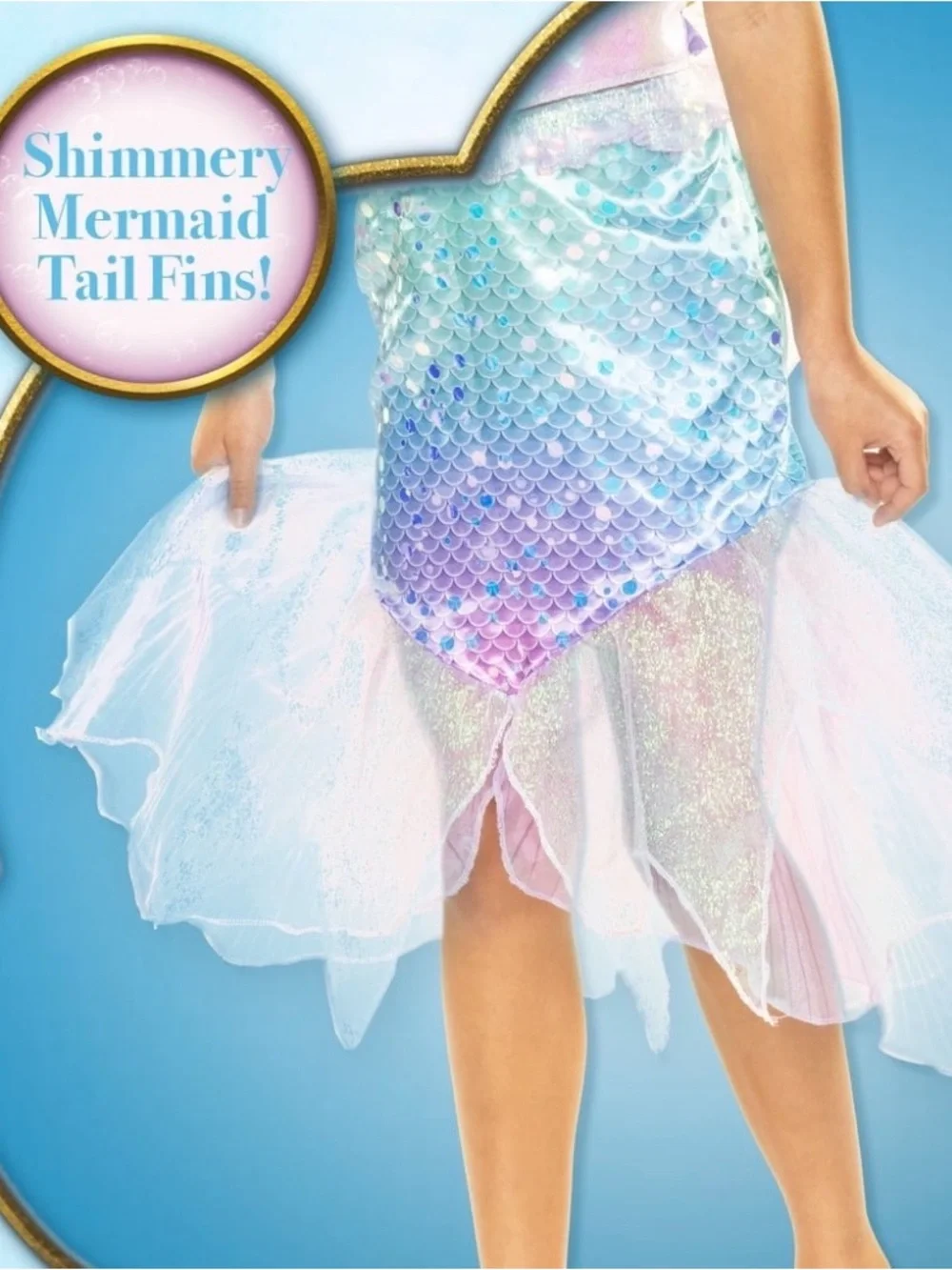 Girls' Purple and Aqua Mermaid Costume Dress - Kids Costume